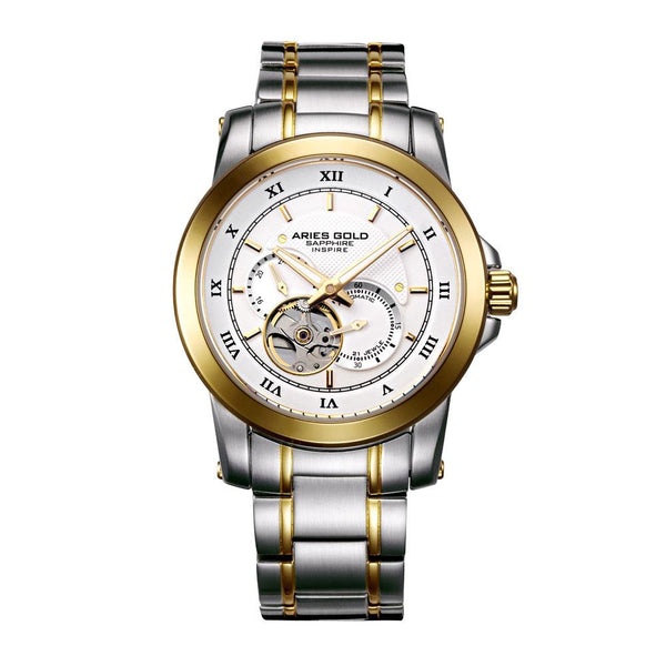 Aries Gold Automatic Infinum Forza Two Tone Gold Stainless Steel Men Watch G 9001 2TG-W